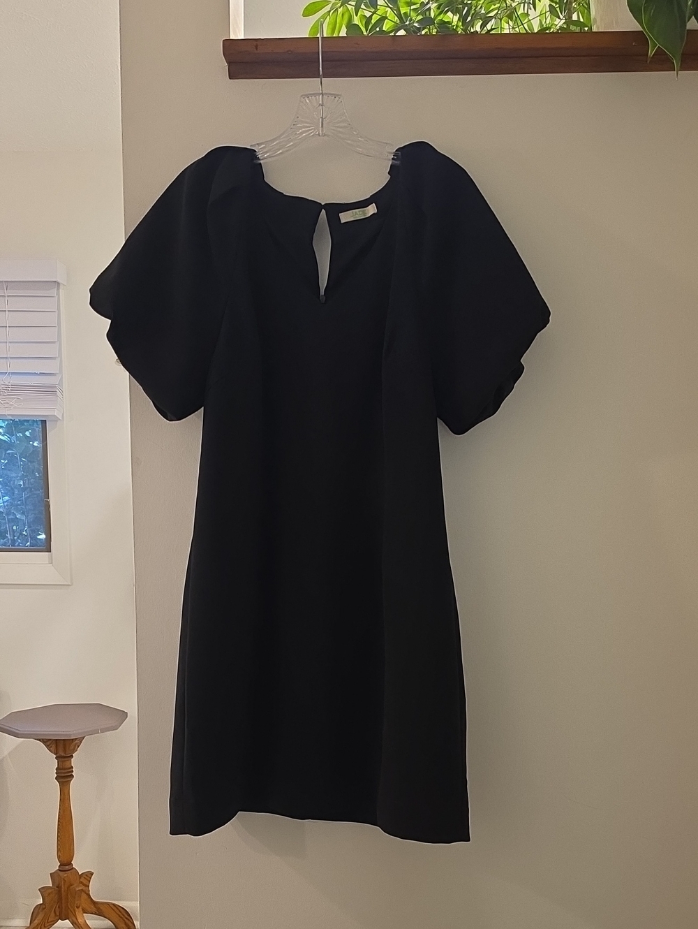 Jade Melody Tam Black Dress with Puff Sleeves
